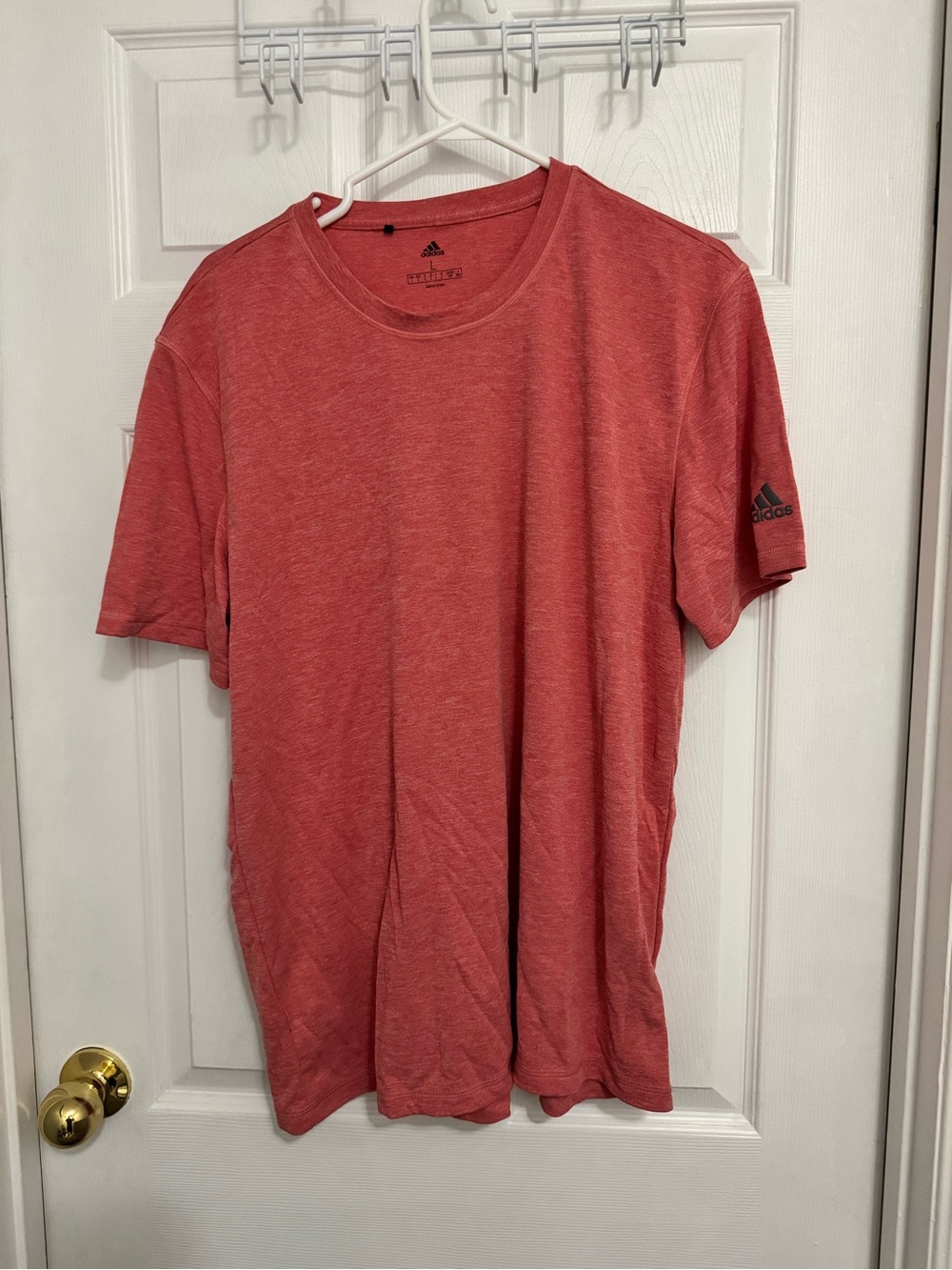 adidas Men’s Heathered Coral Short-Sleeve Performance Tee